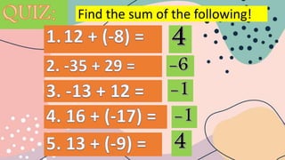 Find the sum of the following!
 