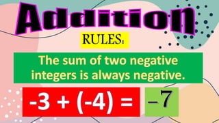Operations on integers 7 | PPT