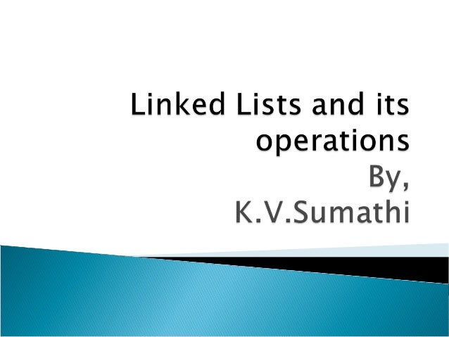 Operations On Linked List