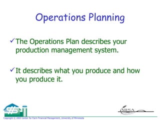 Operations Planning ,[object Object],[object Object]