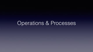 Operations & Processes
 