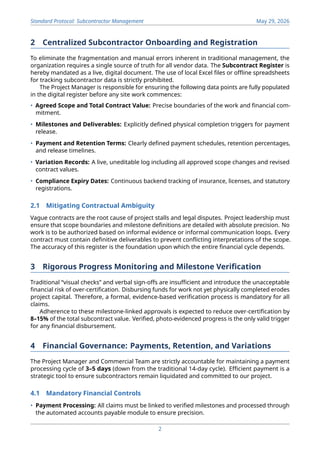 Subcontract Risk Register Comprehensive Subcontractor Management & Financial Risk Mitigation ...