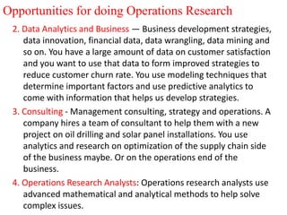 Operations Research - An Analytic Tool for a Researcher.ppt