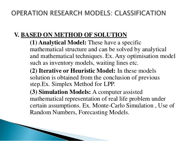 Operations Research An Overview