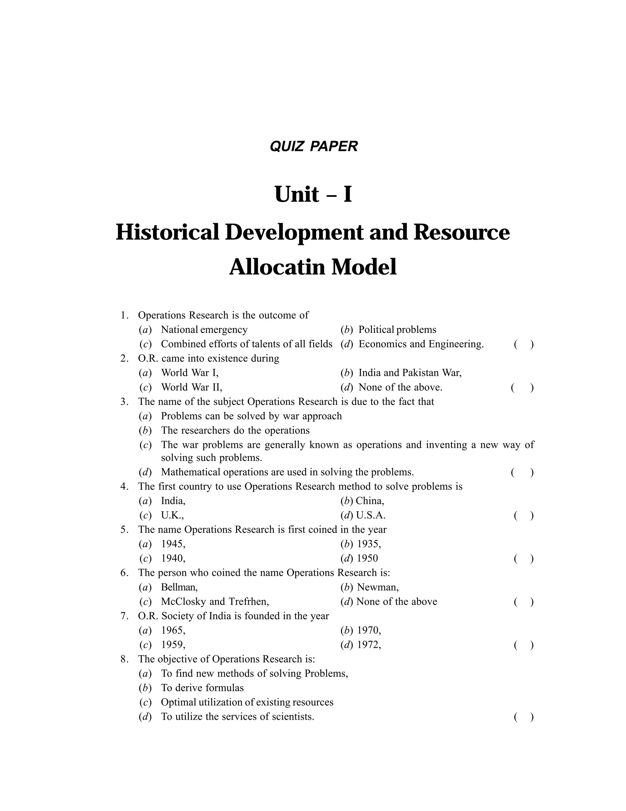 Operations Research-2nd edition