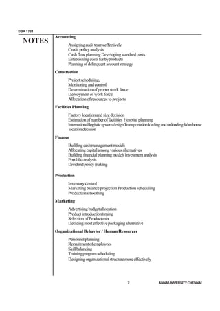Operations Research MBA Notes .pdf
