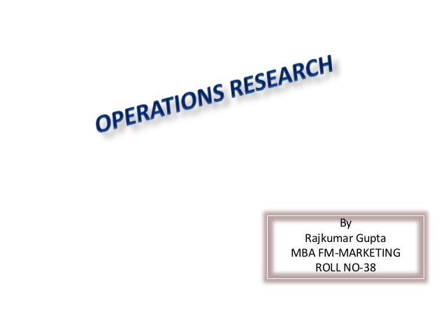 what is management science and operation research what is management science and operation research