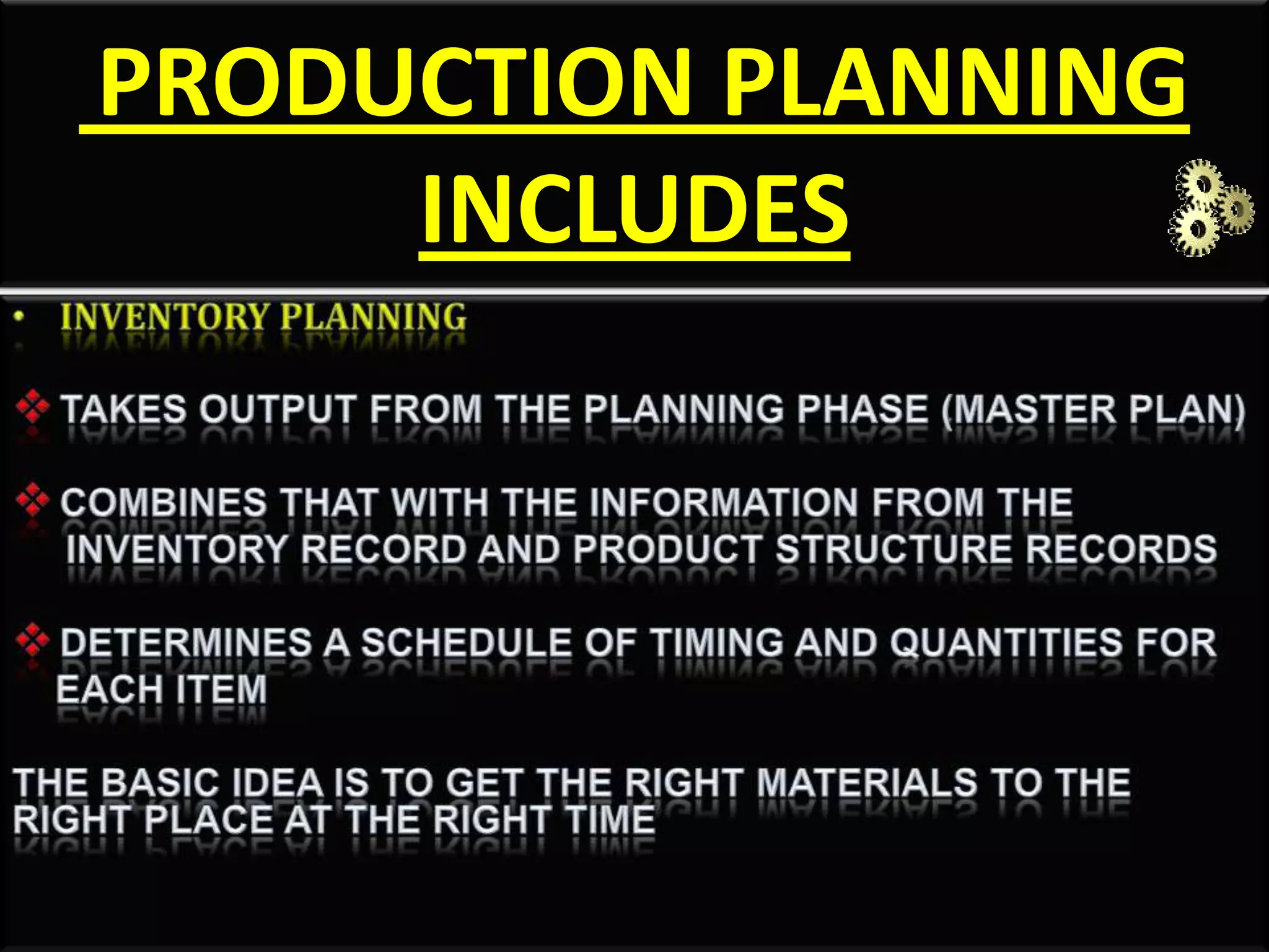 Production planning and control | PPTX
