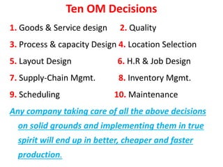Operations strategy | PPTX
