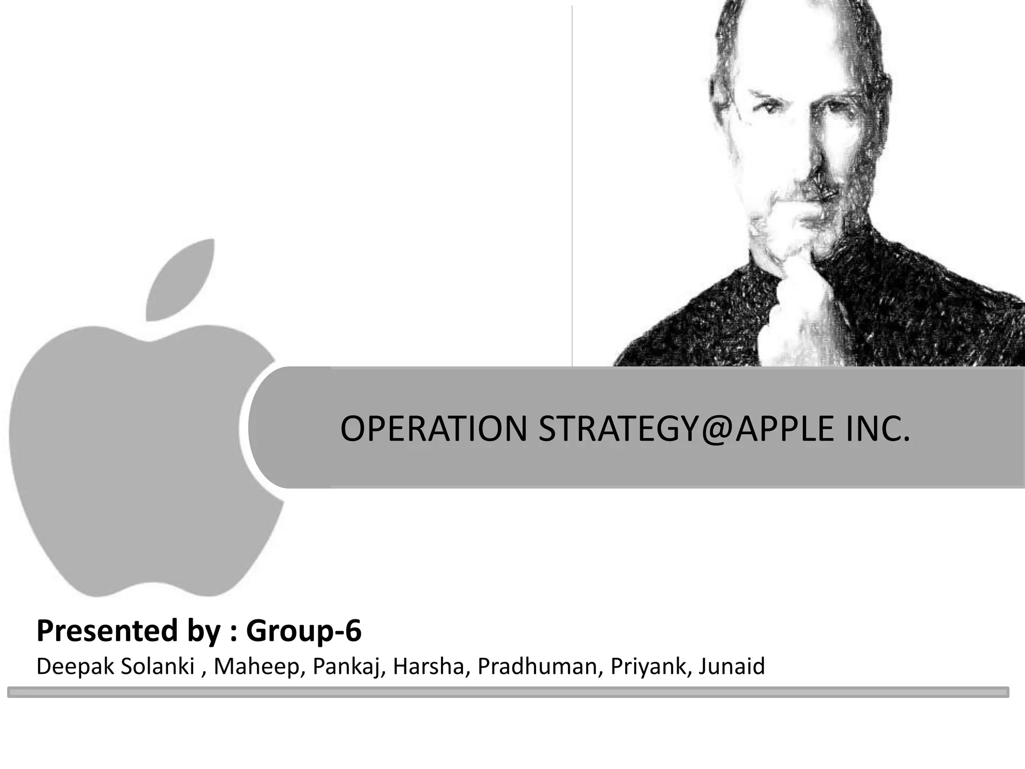 Operations strategy @ apple group 6 | PPTX