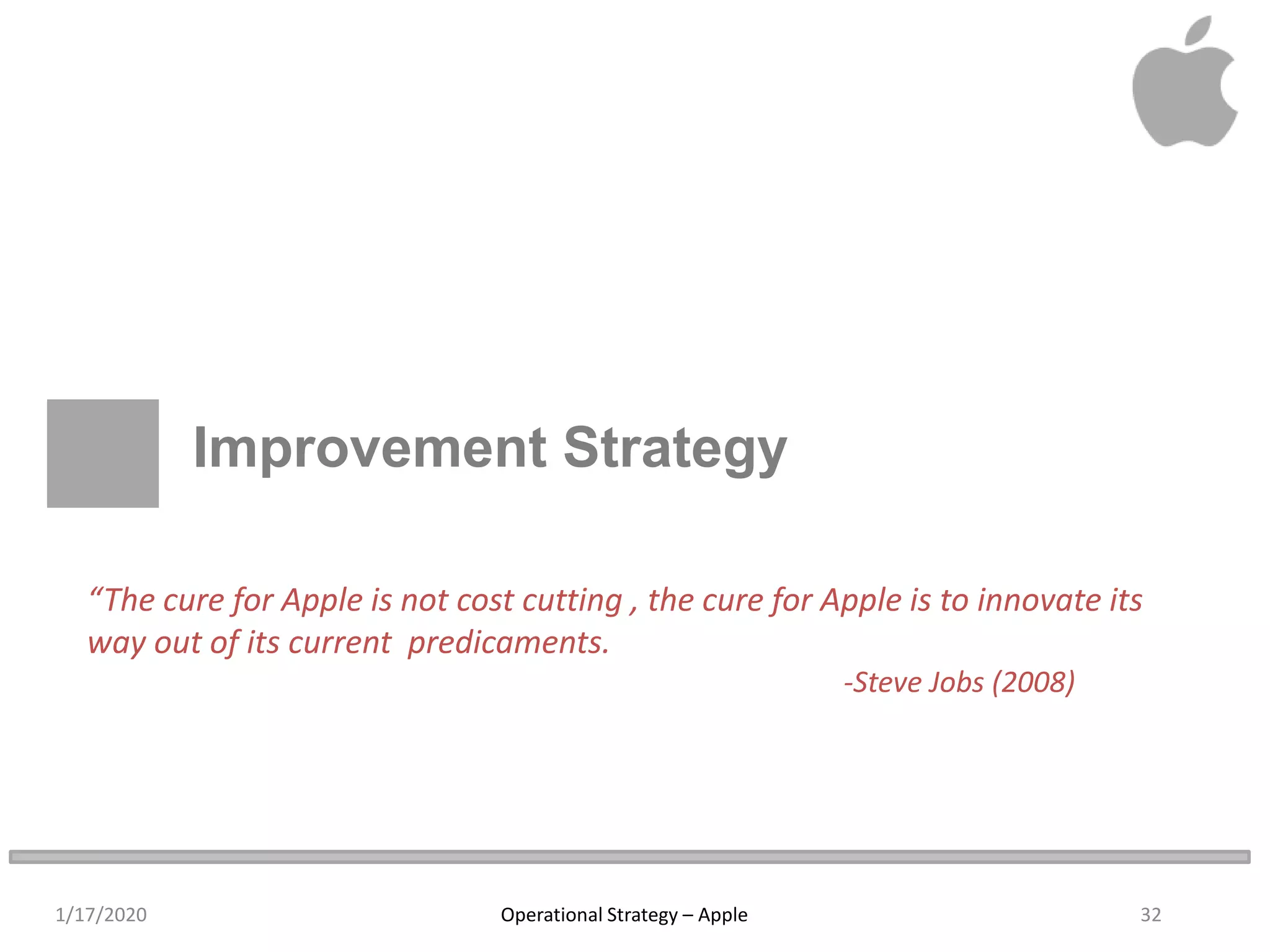 Operations strategy @ apple group 6 | PPTX