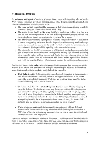 Operation strategies of cafe | PDF