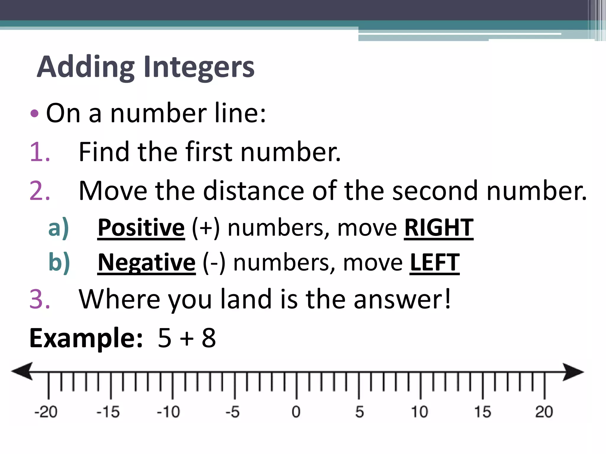 Operations with integers | PPTX