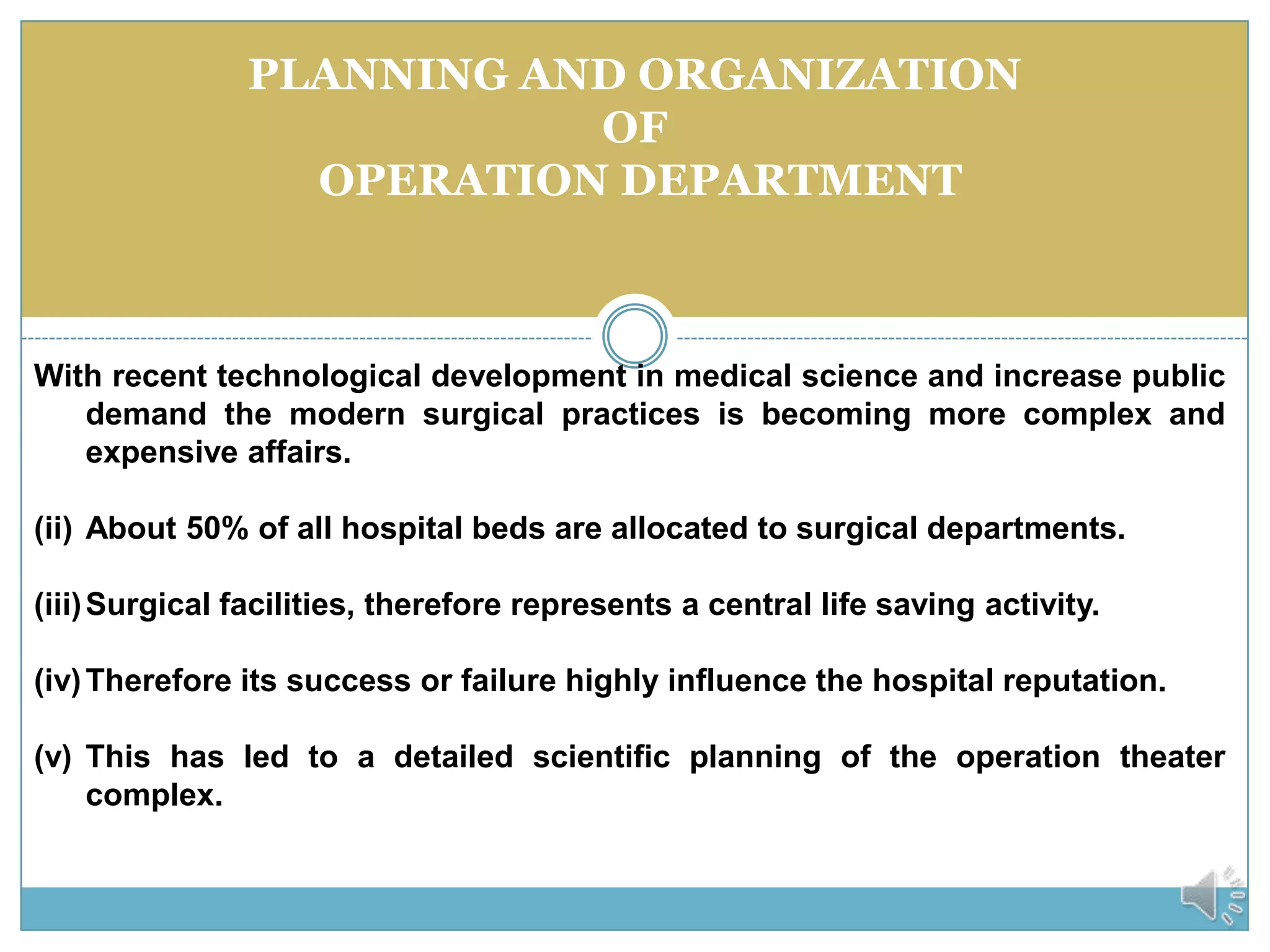 Operations Department Introduction Photo Operation theatre services | PPTX