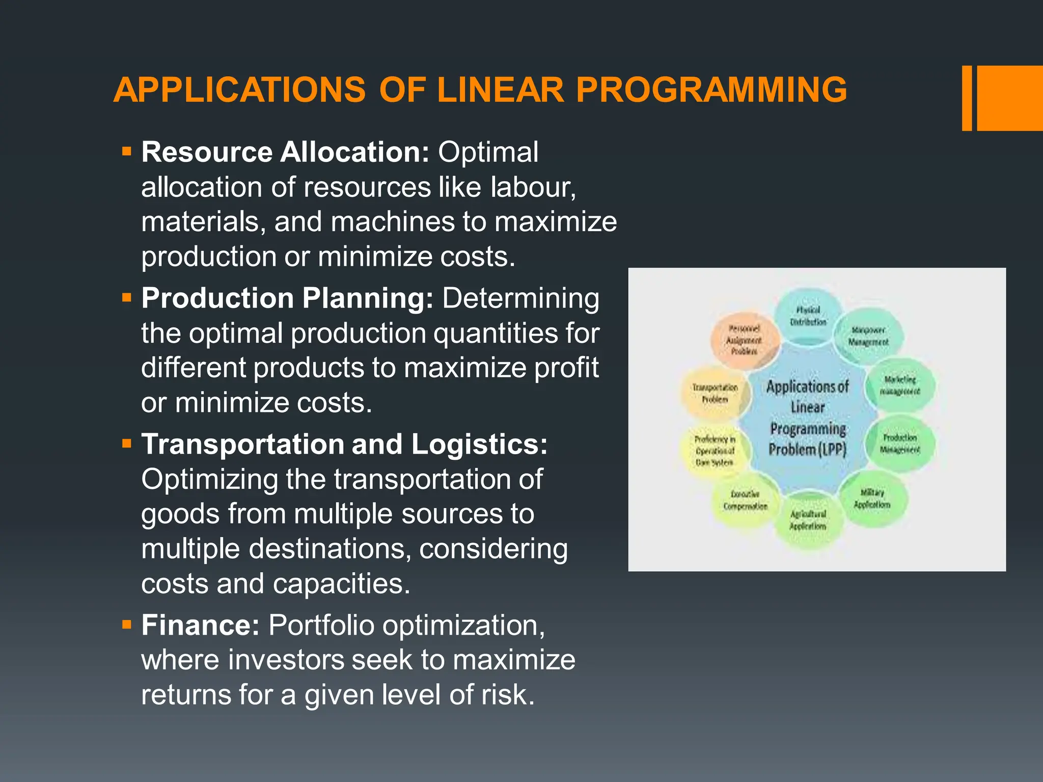 Salient features of linear programming and its applications | PPT