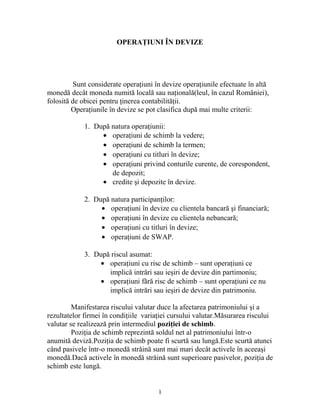 Operatiuni in devize | DOC
