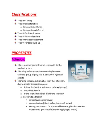 Glass Ionomer Types and Modifications PDF