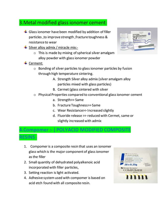 Glass Ionomer Types and Modifications PDF
