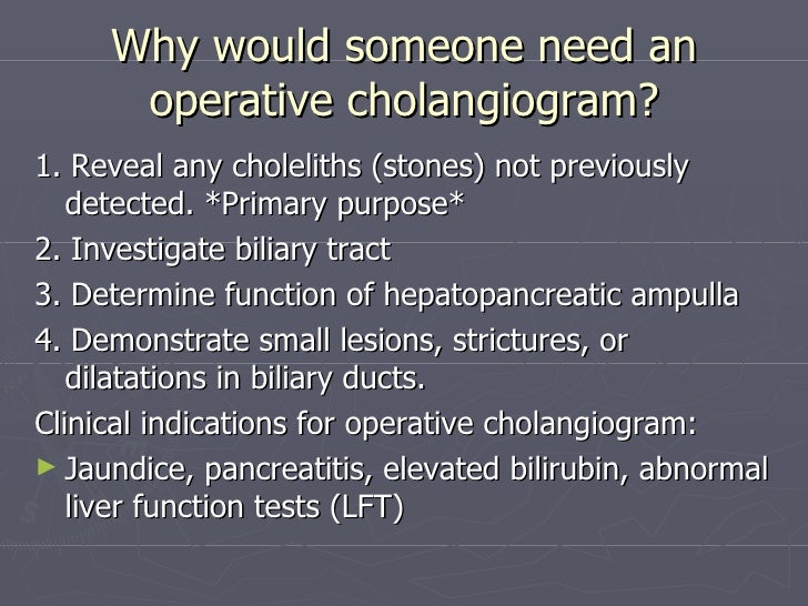Operative Cholangiogram