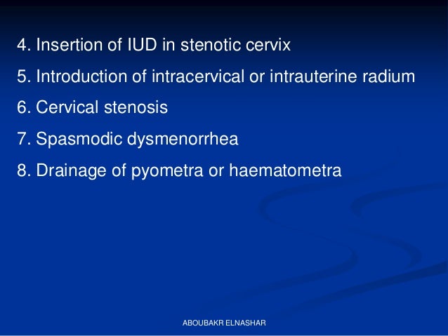 What are some causes of stenotic cervix?