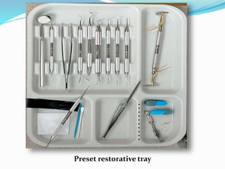 Preset restorative tray
 