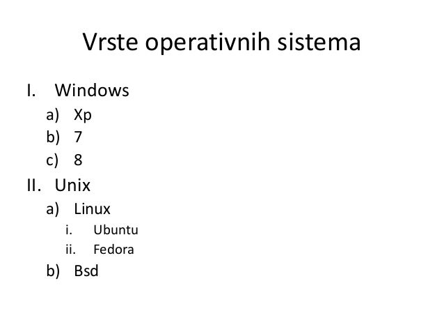 Operativni sistemi
