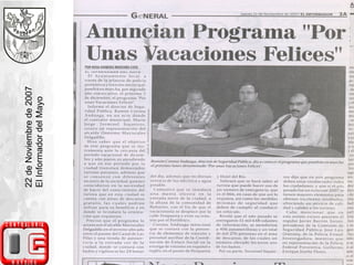 22 de Noviembre de 2007 El Informador del Mayo 