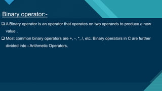 operator (1).pptx | Programming Languages | Computing