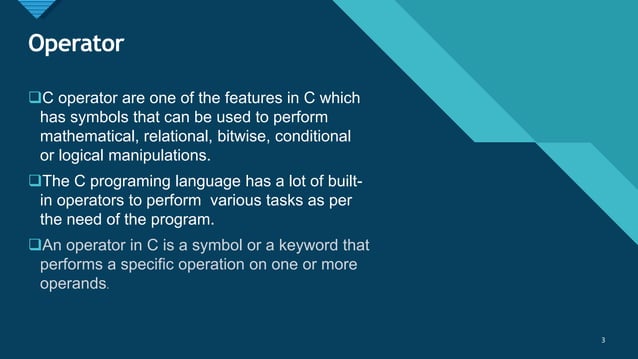 operator (1).pptx | Programming Languages | Computing