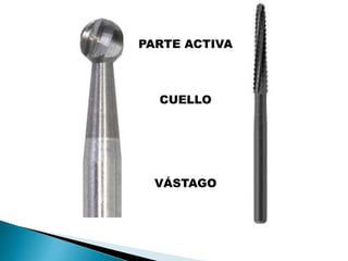 PARTE ACTIVA 
CUELLO 
VÁSTAGO 
 