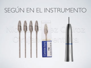 Nicolás Pérez Quiroz
Cirujano Dentista
SEGÚN EN EL INSTRUMENTO
 