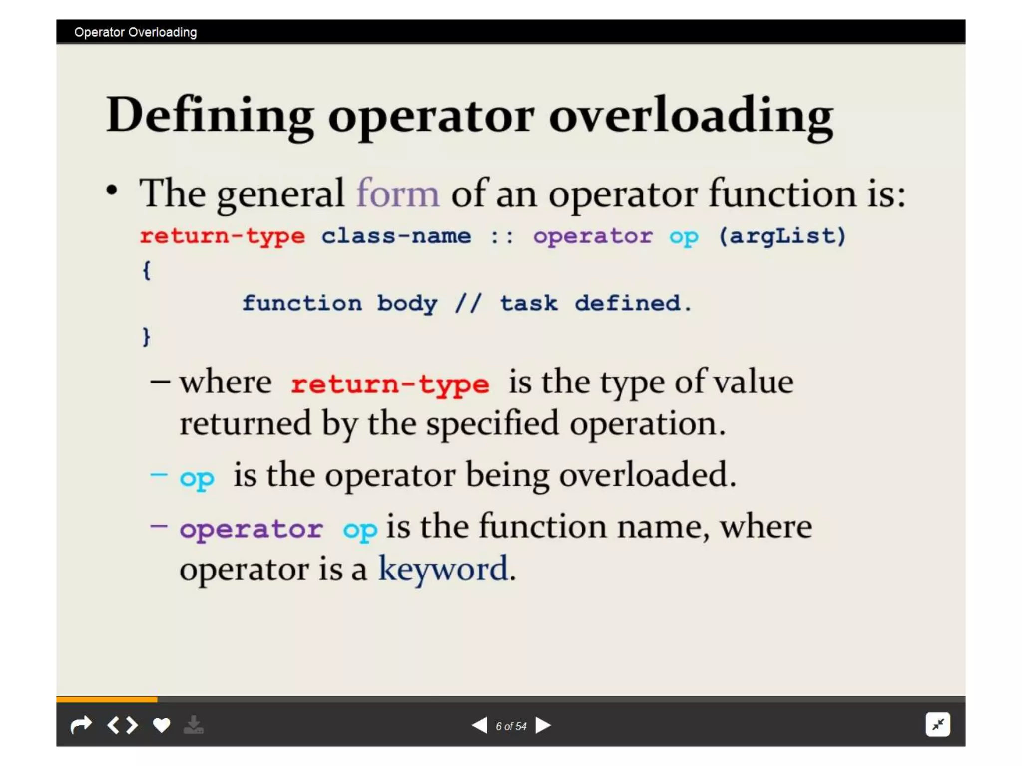 Operator overload  rr