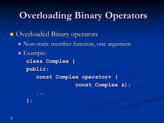 Operator overloading | PPTX