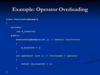 Operator overloading | PPTX