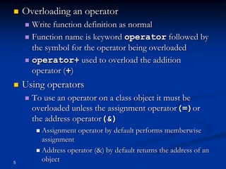 Operator overloading | PPTX