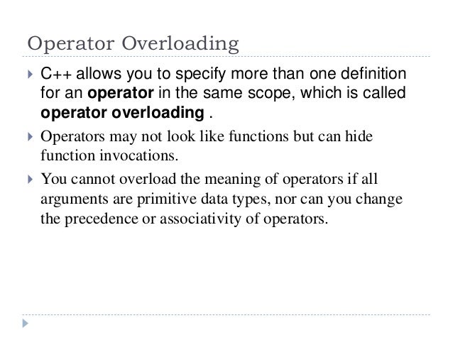 Operator overloading