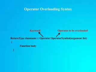 Operator overloading | PPT