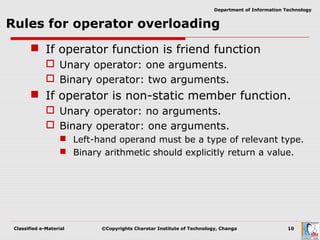 Operator overloading | PPT