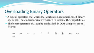 Operator overloading | PPT