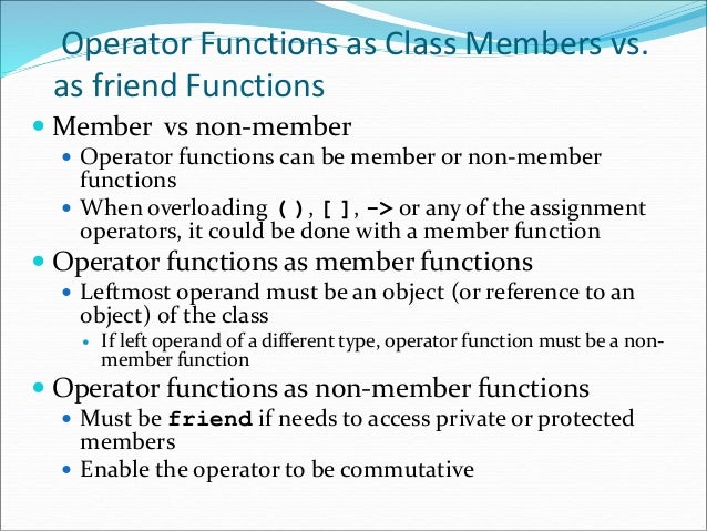 Operator overloading