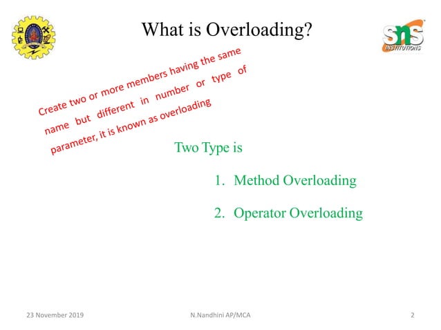 Operator overloading | PPT