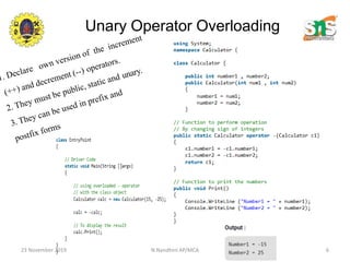 Operator overloading | PPT