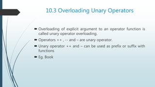Operator Overloading | PPTX | Programming Languages | Computing