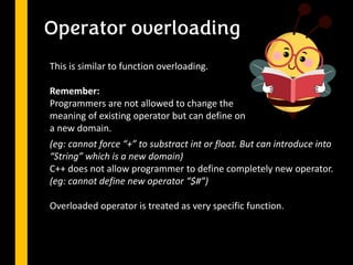 Operator overloading C++ | PPT