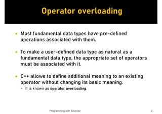 Operator Overloading in C++ | PPT