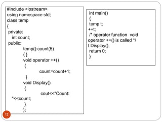 Operator overloading2 | PPT