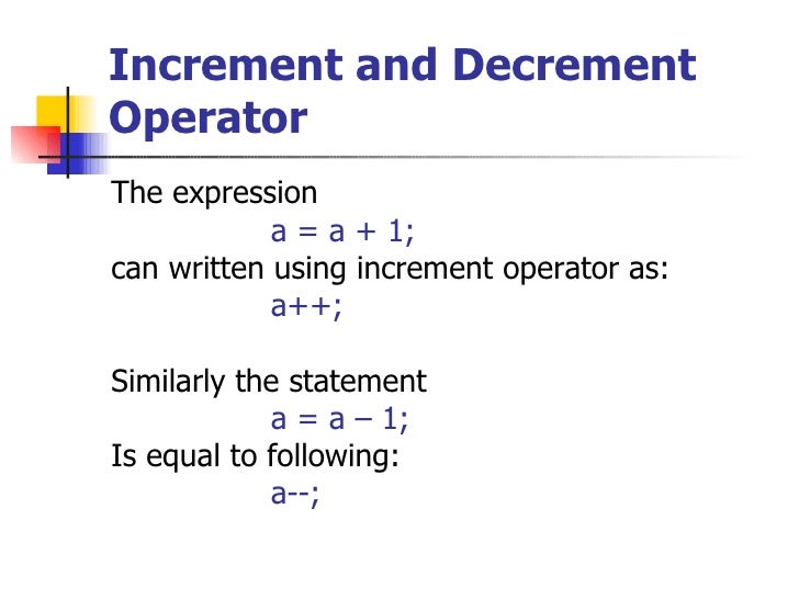 Operators