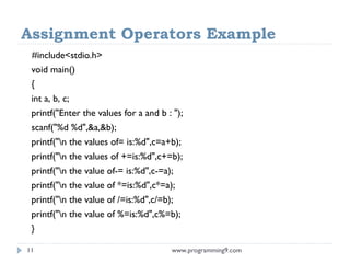 operators-140521024109-phpapp01 in C Programming.ppt