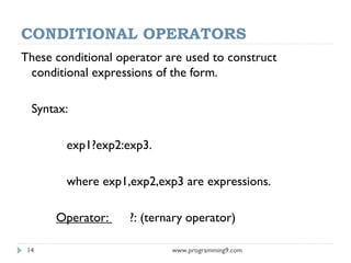 operators-140521024109-phpapp01 in C Programming.ppt