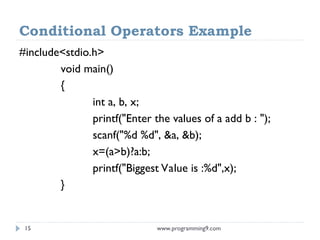 operators-140521024109-phpapp01 in C Programming.ppt